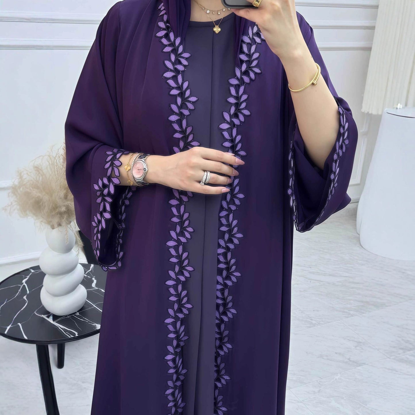 Women's Loose Fashionable Elegant Lace Robe Dress Brand: aeac