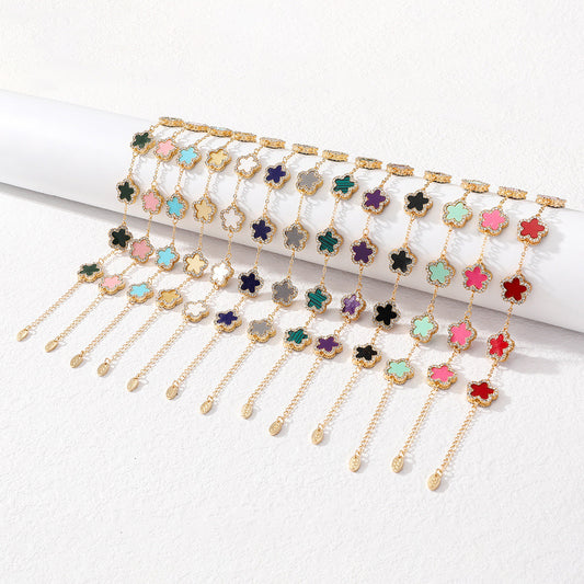 Diamond Five-pointed Star Petals Fashion Temperamental Bracelet Brand: aeac