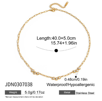 Titanium Steel Zircon Four Leaf Clover Necklace Brand: aeac