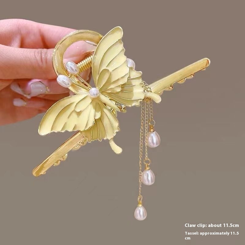 Women's Fashion Large Butterfly Tassel Barrettes Brand: aeac