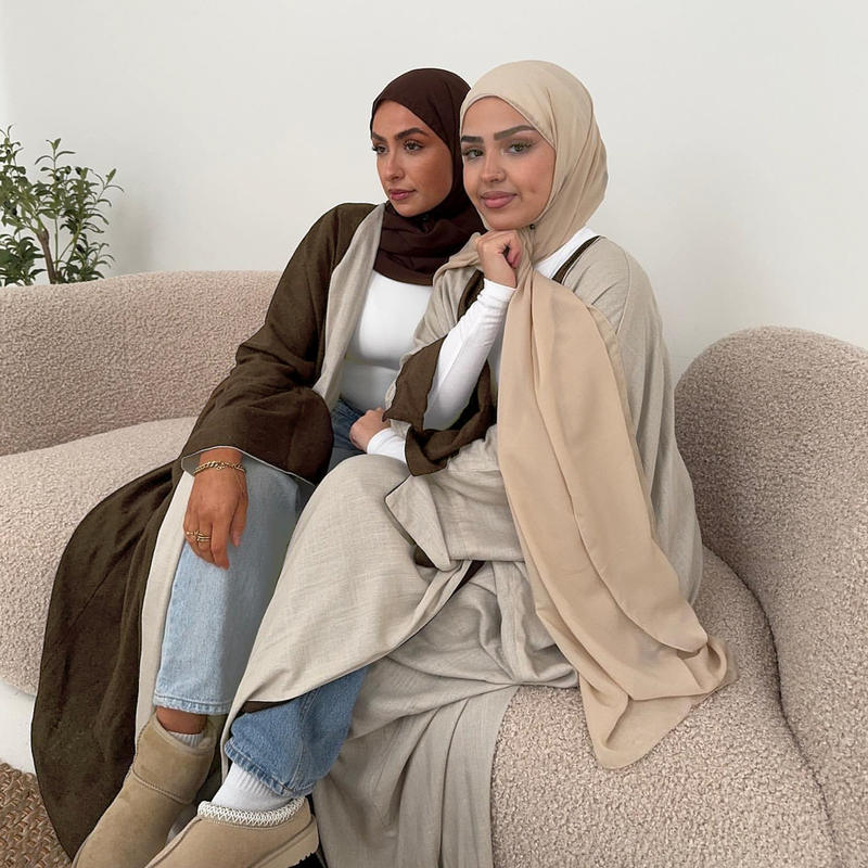 New Design Double-Open Abaya Reversible Elegant Cardigan Robe Brand: aeac