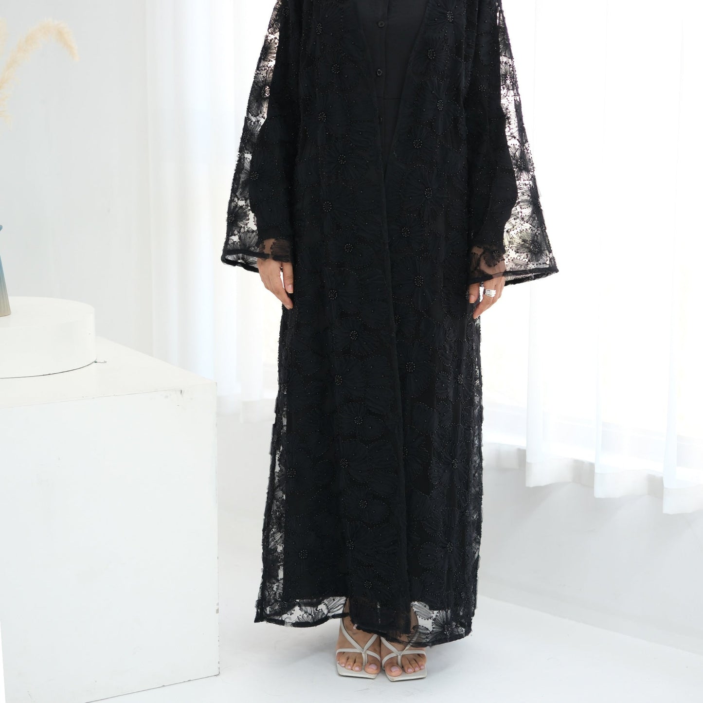 Stylish Casual And Elegant Floral Beaded Cardigan Brand: aeac