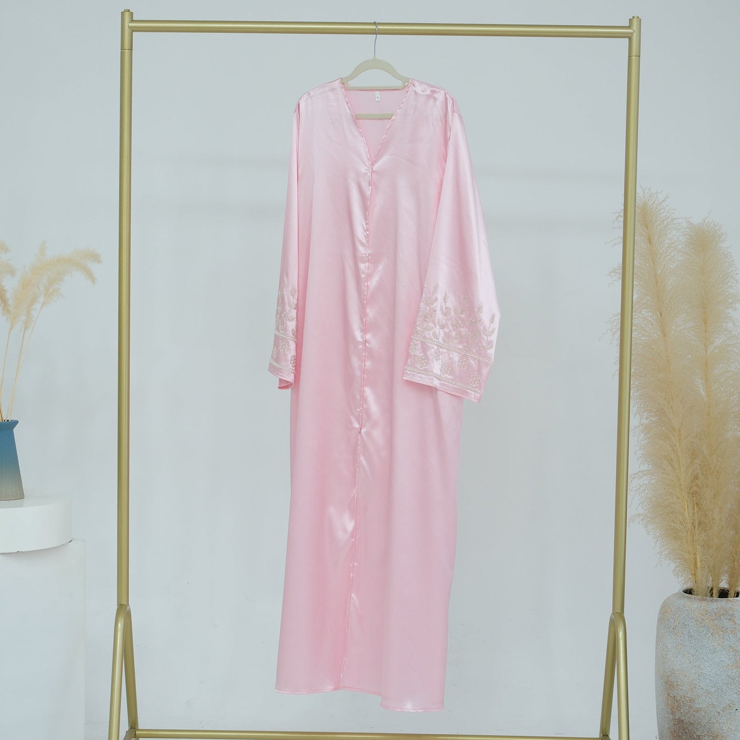 Party Daily Solid Color Handmade Beaded Dress Robe Brand: aeac