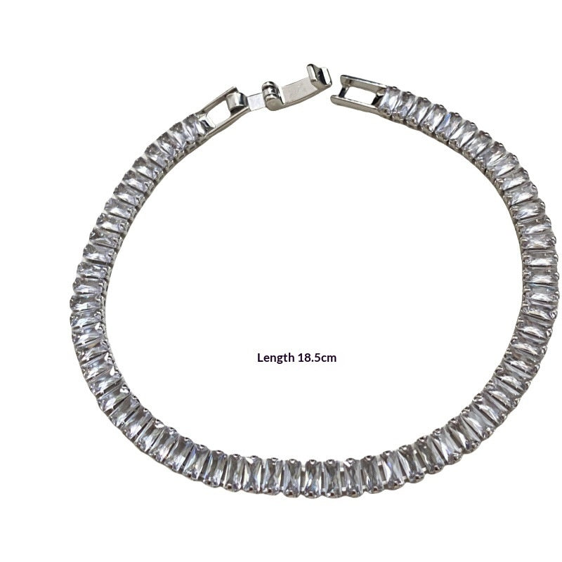 Colorful Zircon Flower Bracelet Full Diamond Plated White Gold Brand: aeac