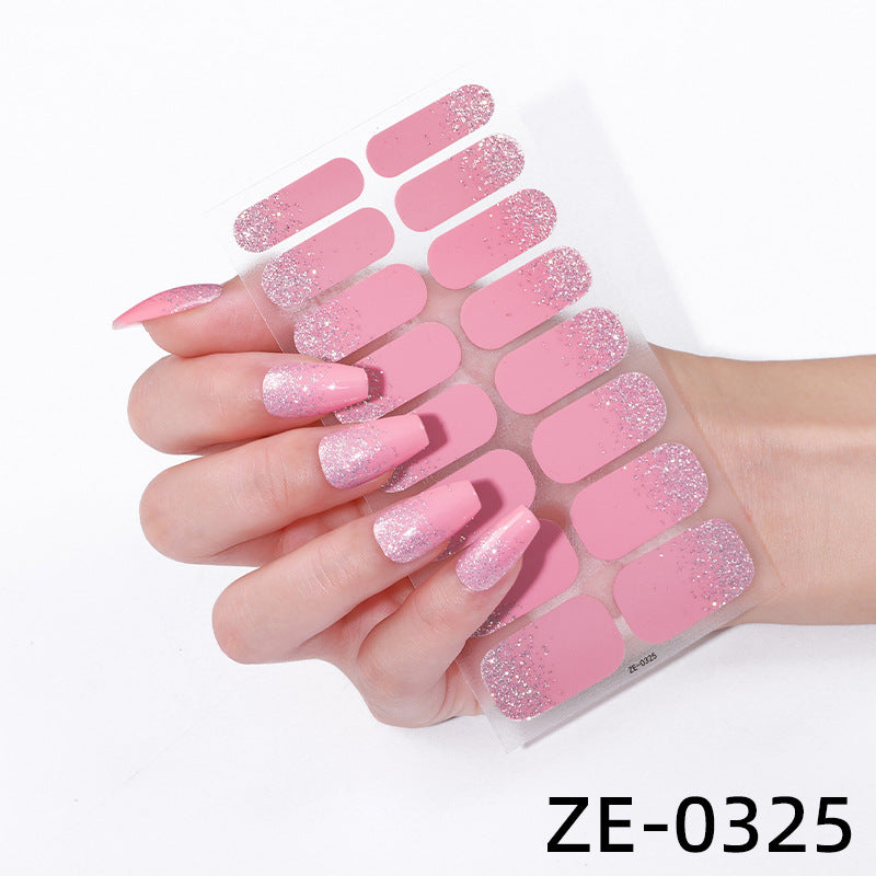 16-piece Solid Color Gradient Spring PLine Nail Film Brand: aeac