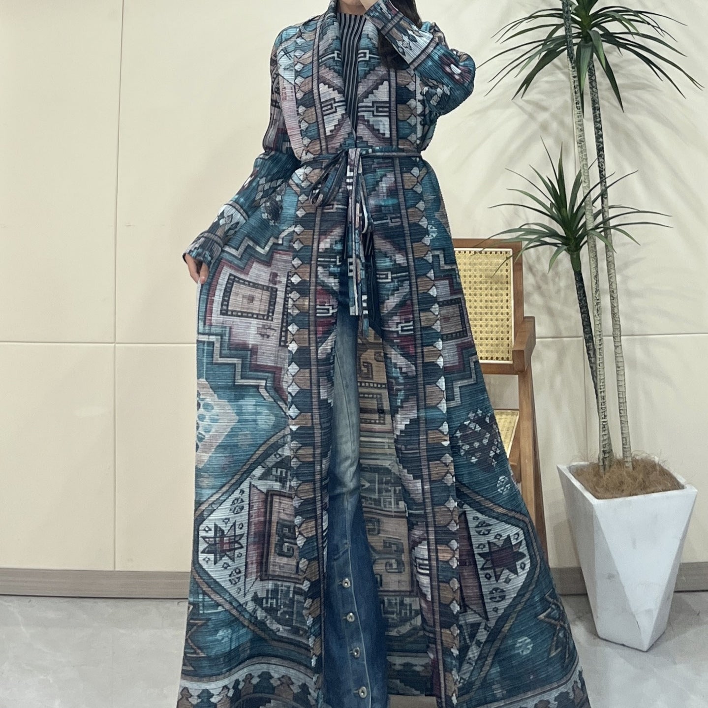 Versatile Trench Coat Cloak Printing Brand: aeac