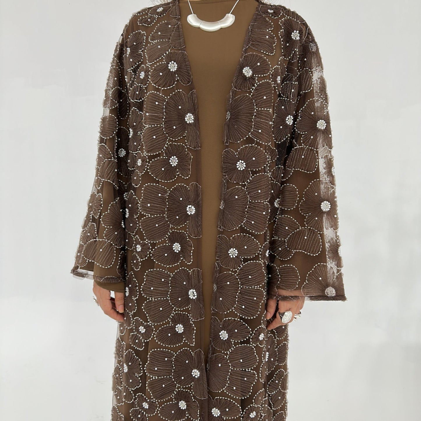 Stylish Casual And Elegant Floral Beaded Cardigan Brand: aeac