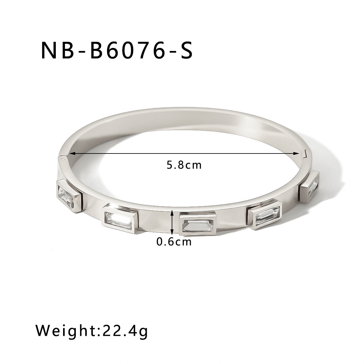 Zircon Titanium Steel Electroplated Bracelet Brand: aeac