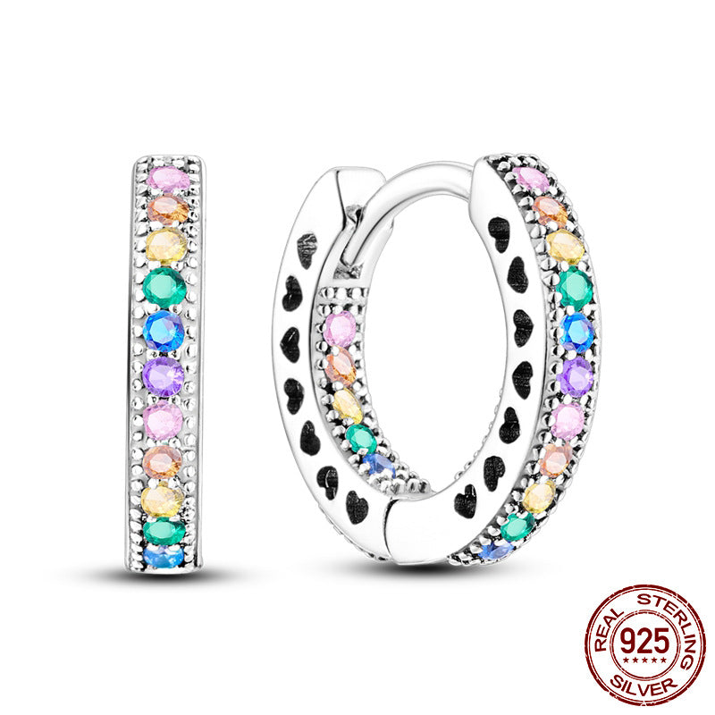 Colored Women Hope Earrings 925 Sterling Silver Heart Hope E Brand: aeac