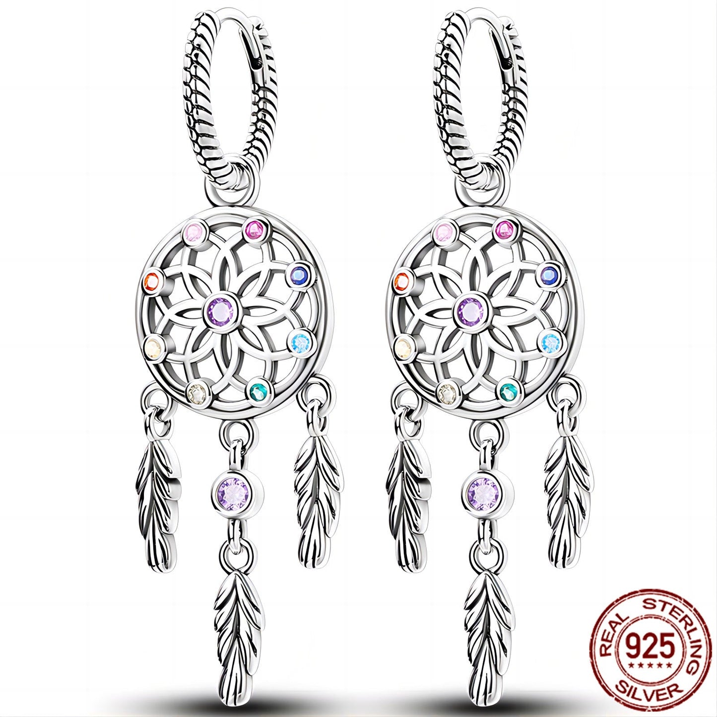 Colored Women Hope Earrings 925 Sterling Silver Heart Hope E Brand: aeac