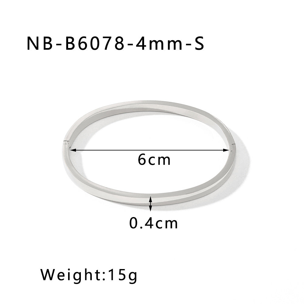 Zircon Titanium Steel Electroplated Bracelet Brand: aeac