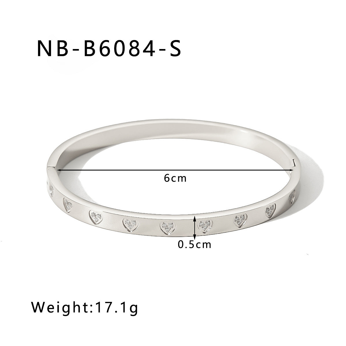 Zircon Titanium Steel Electroplated Bracelet Brand: aeac