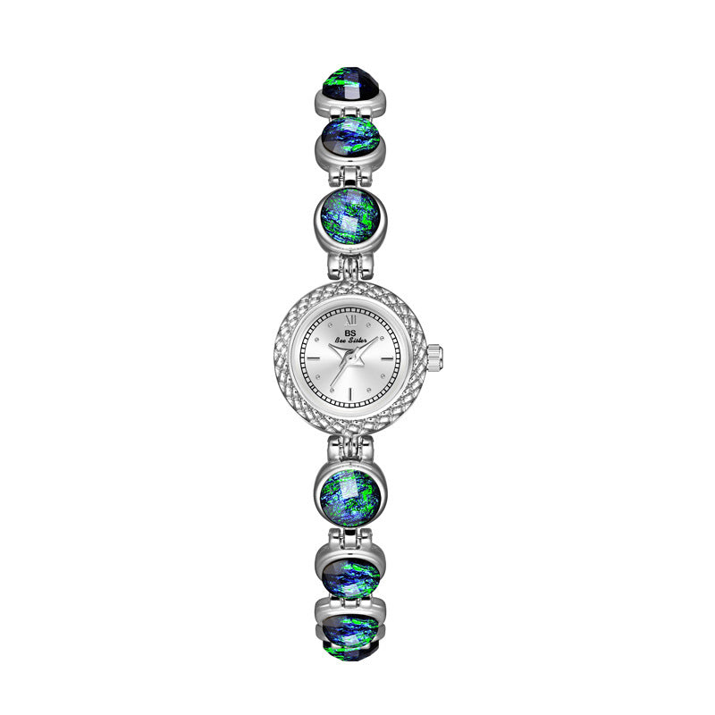 National Style Mid-ancient Light Luxury Malachite Bracelet Watch Brand: aeac