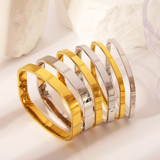 Stainless Steel Gold Plating Mirror Polishing Personality Ladies' Bracelet Brand: aeac