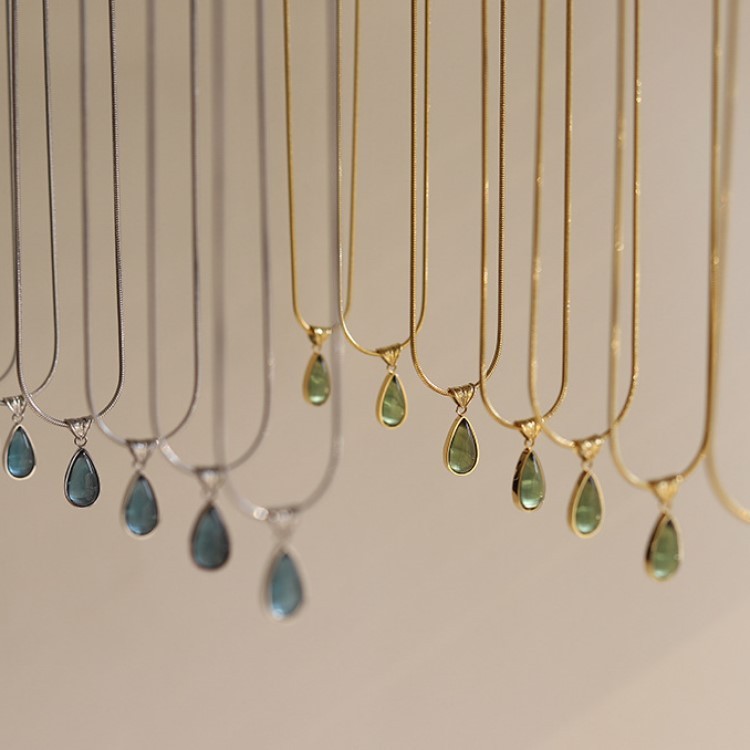 Water Drop Blue Ocean Necklace Brand: aeac