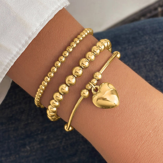 Ball Bracelet 3-piece Set Exaggerated Multi-layer - Saharakart