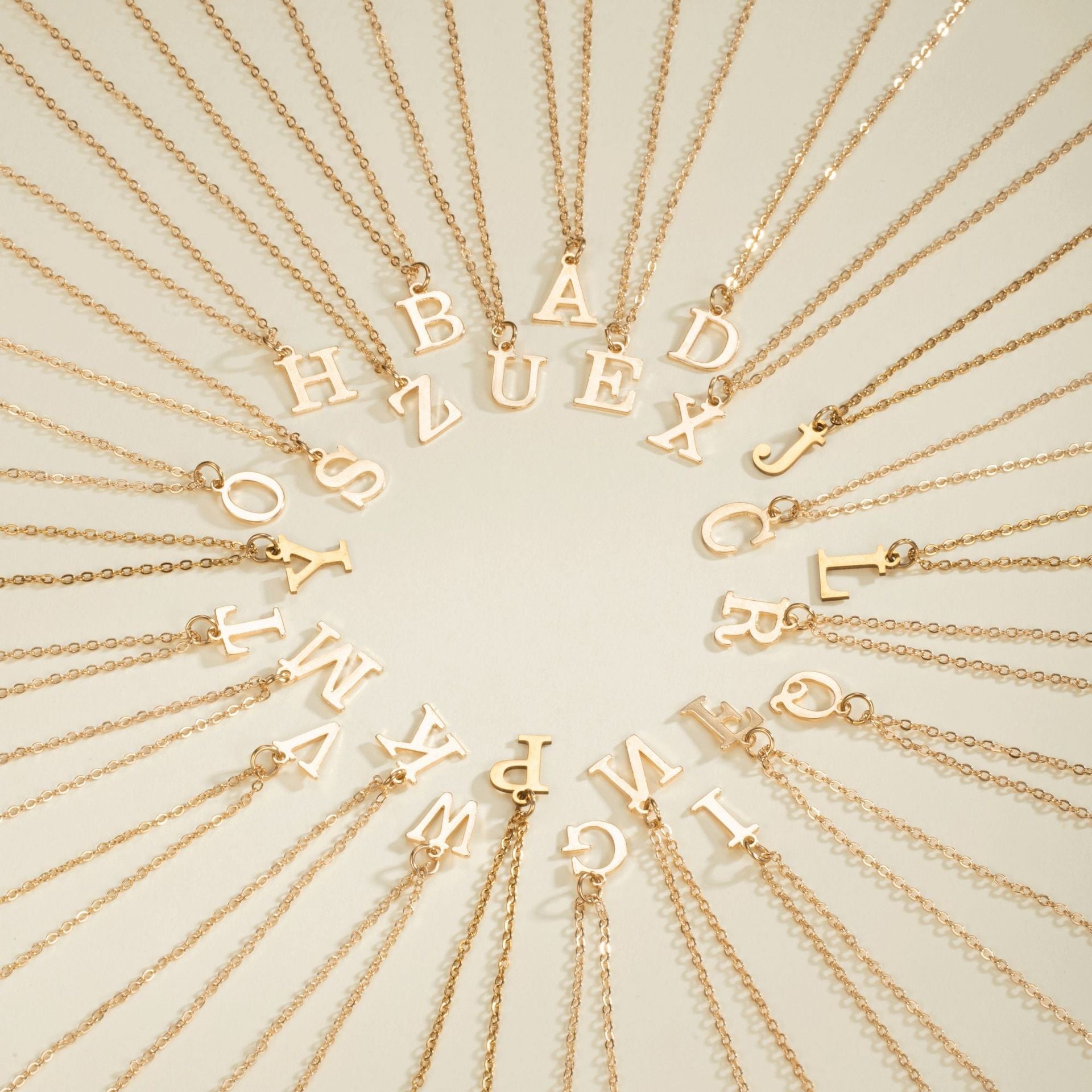 English Letter Necklace Female Personality Brand: aeac