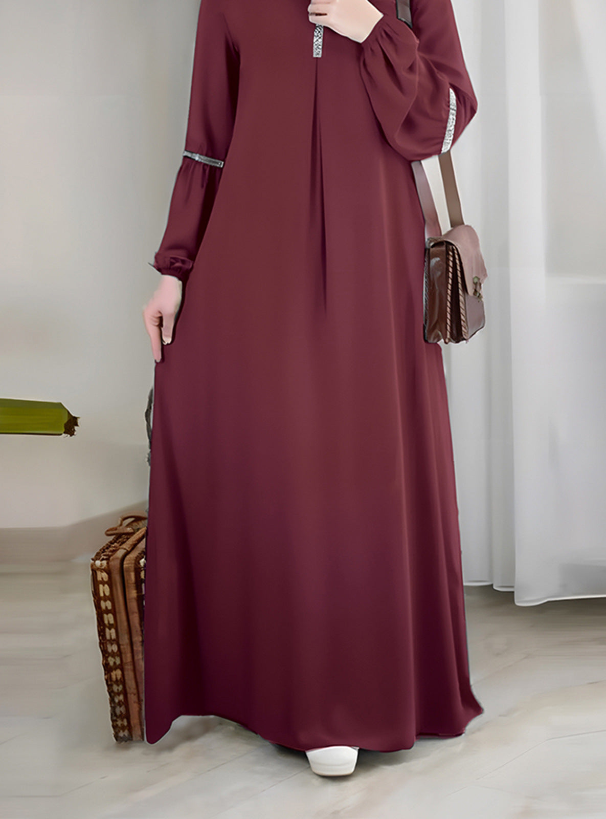 Fashionable Long-Sleeve Casual Sequin Dress Brand: aeac