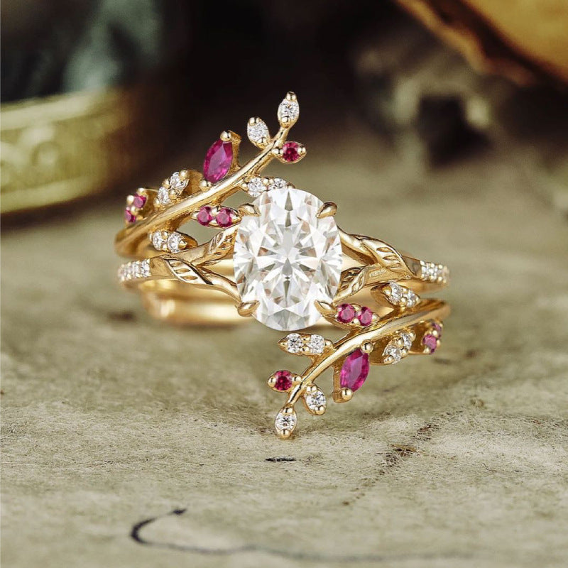 Creative Design Of Copper Color Zircon Ring Brand: aeac