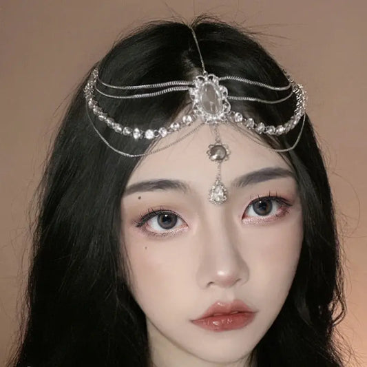 Retro Diamond Embellishments Flower Drops Forehead Embellishments Eyebrow Center Pendants Brand: aeac