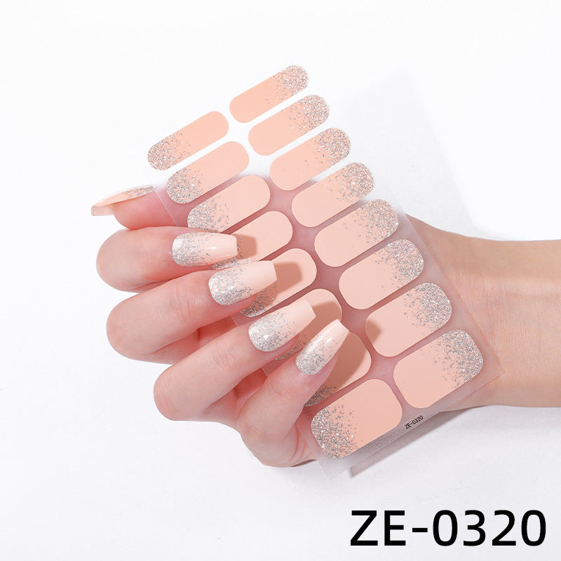 16-piece Solid Color Gradient Spring PLine Nail Film Brand: aeac