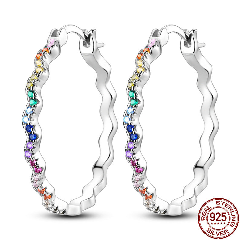 Colored Women Hope Earrings 925 Sterling Silver Heart Hope E Brand: aeac