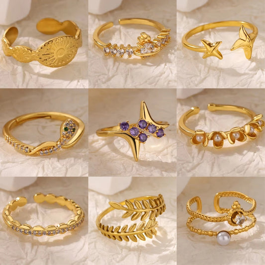 Retro Affordable Luxury Open Purple Zircon Ring Brand: aeac