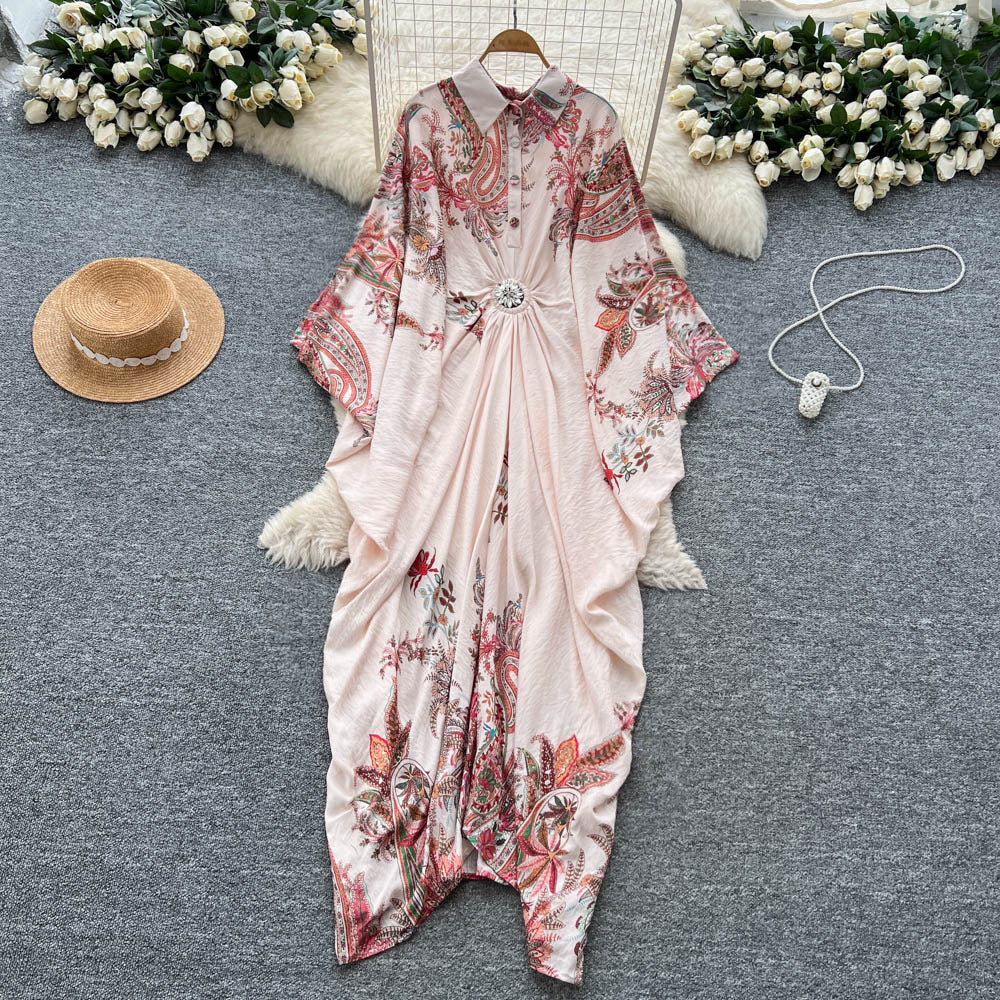Resort-Style Printed Patchwork Dress For Women Brand: aeac