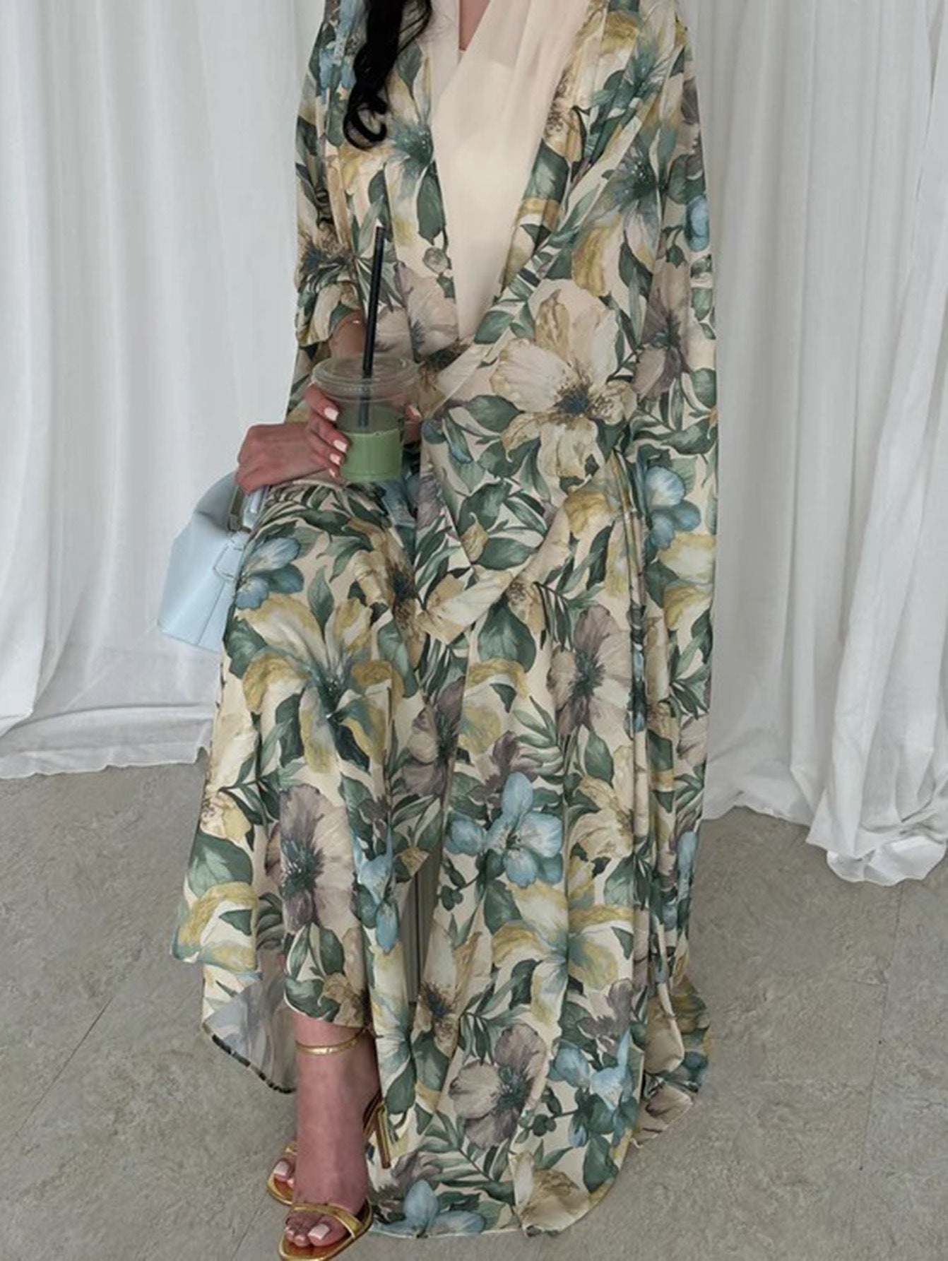 Fashionable Floral-print Long Womens Dress Brand: aeac