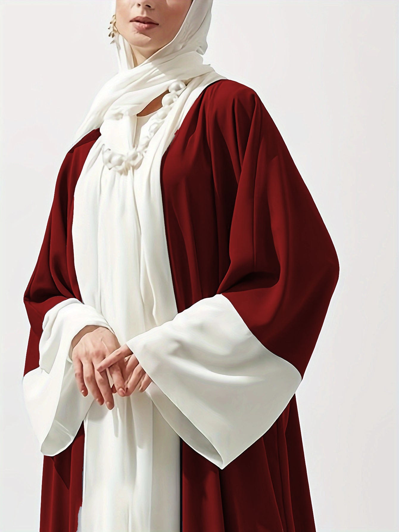 Clothing Contrast Color Cardigan Djellaba Brand: aeac