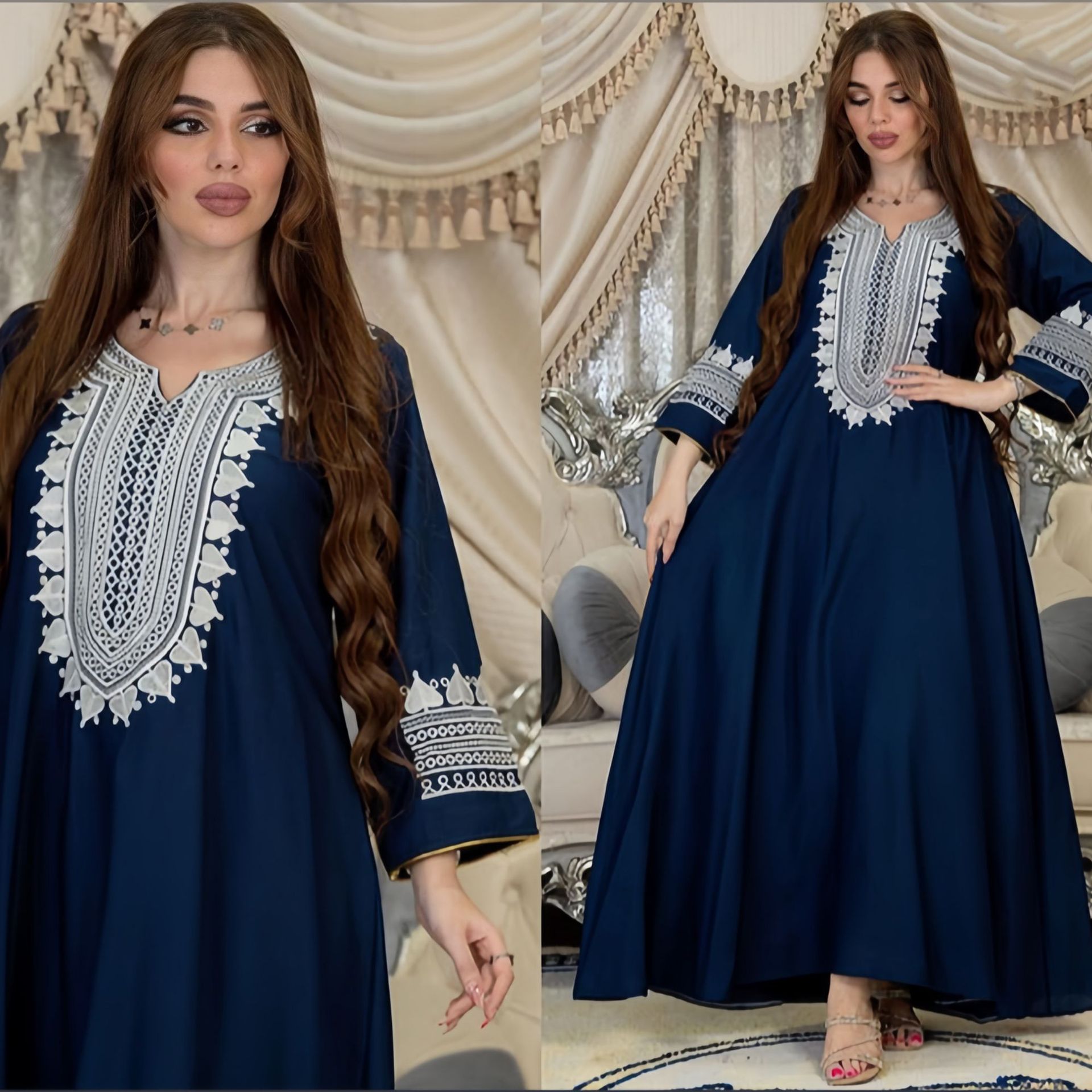 Women's Southeast Asian Embroidered Robe Dress Brand: aeac