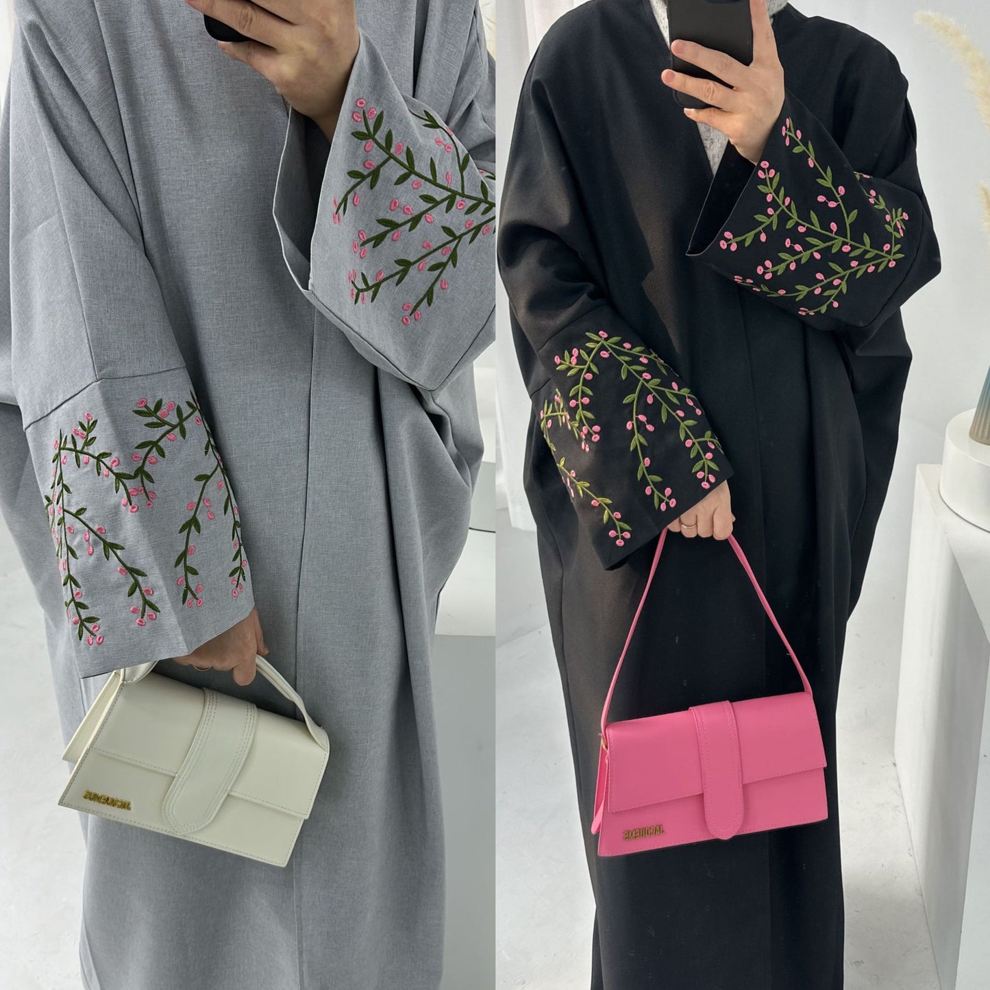 Dubai Middle East Turkey Dubai Flower Embroidered Elegant Cardigan Robe Brand: aeac