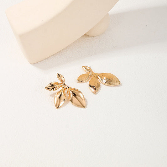 Irregular Metal Flower Women's Earrings Brand: aeac