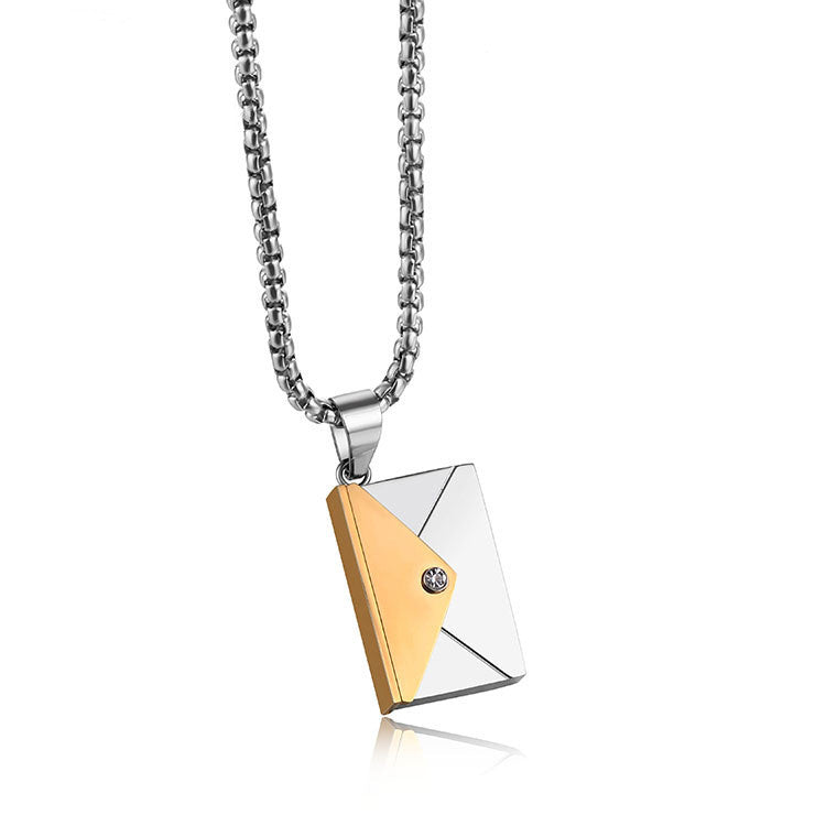 Envelope Stainless Steel Necklace And Pendant Brand: aeac