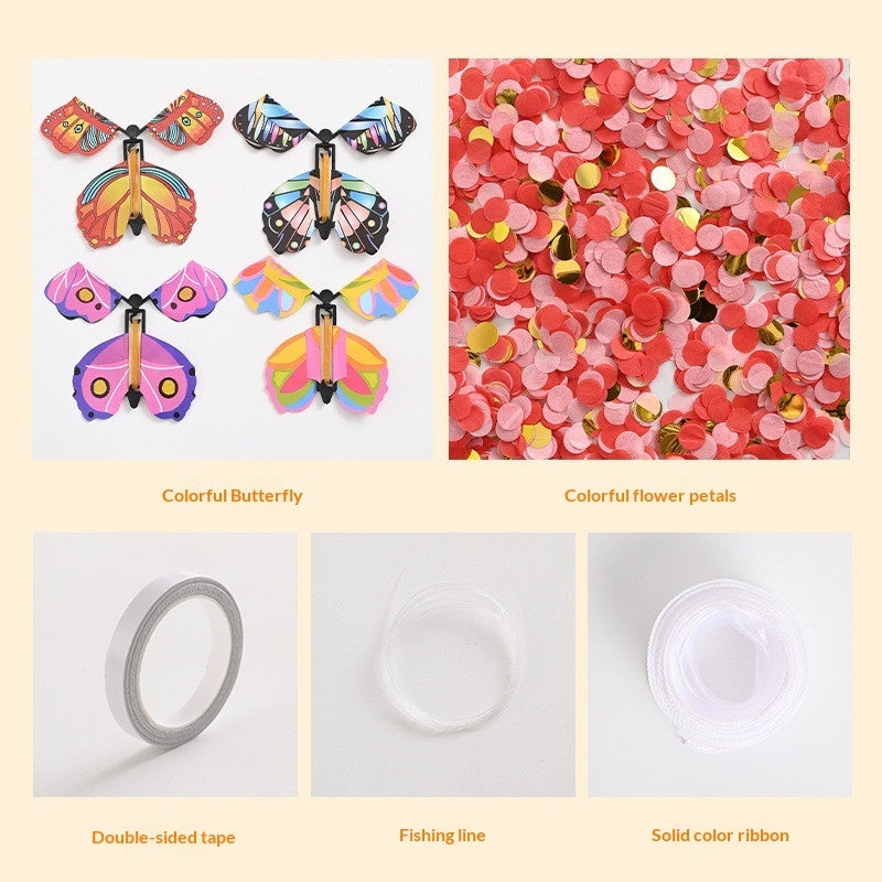 Flower Gift Box Flying Butterflies Colorful Confetti Surprise Gift Set Brand: aeac