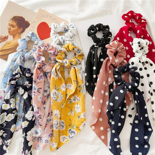 Long Women's Pinched Ponytail Ribbon Headdress Flower Brand: aeac