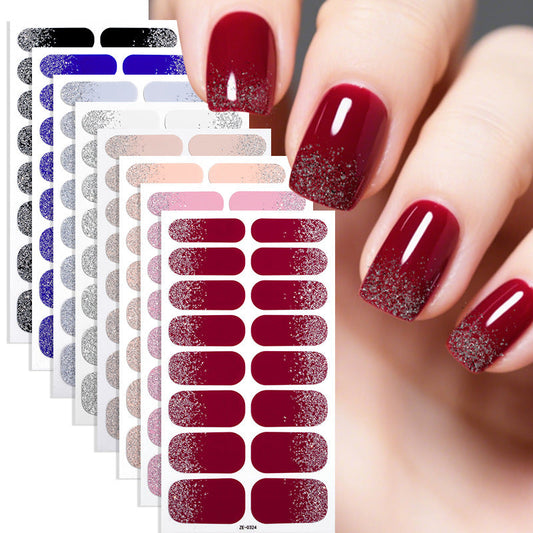 16-piece Solid Color Gradient Spring PLine Nail Film Brand: aeac