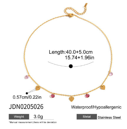 Titanium Steel Zircon Four Leaf Clover Necklace Brand: aeac