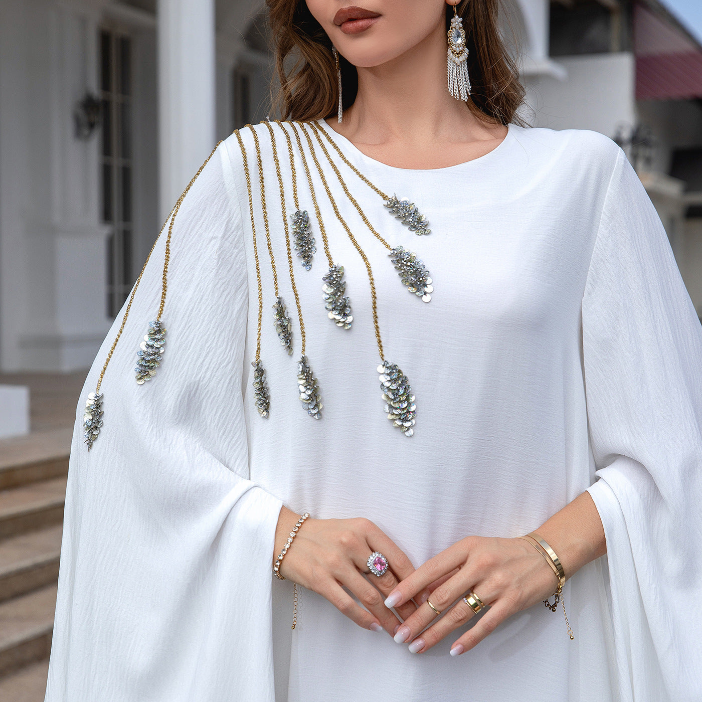 Muslim Robe Abaya Embroidered Women's Robe Evening Gown Brand: aeac