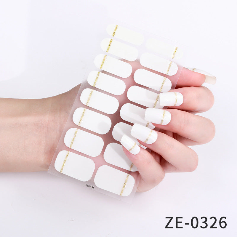16-piece Solid Color Gradient Spring PLine Nail Film Brand: aeac