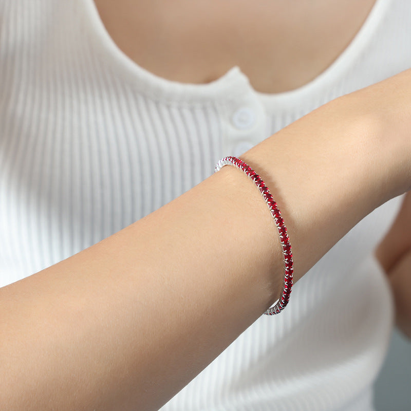 Colorful Zircon Stretch Bracelet Titanium Steel Brand: aeac