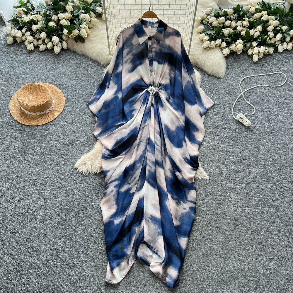 Resort-Style Printed Patchwork Dress For Women Brand: aeac