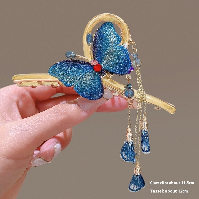 Women's Fashion Large Butterfly Tassel Barrettes Brand: aeac