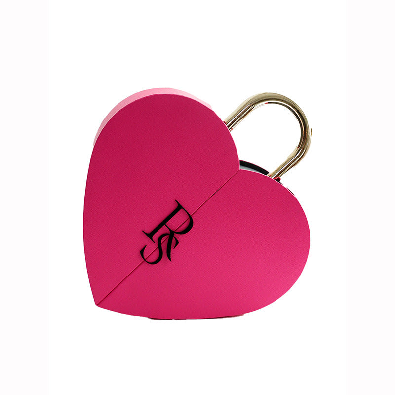 Flower Color Material Valentine's Day Lock Cylinder Gift Box Flower Love Box Heart-shaped Metal Portable Brand: aeac