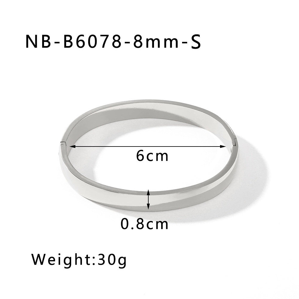 Zircon Titanium Steel Electroplated Bracelet Brand: aeac