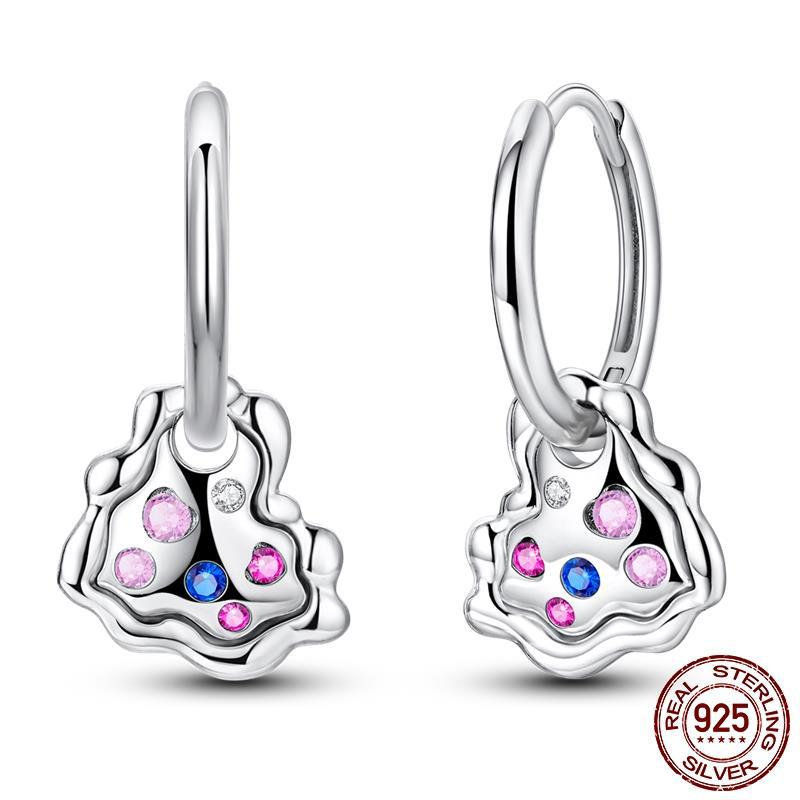 Colored Women Hope Earrings 925 Sterling Silver Heart Hope Brand: aeac