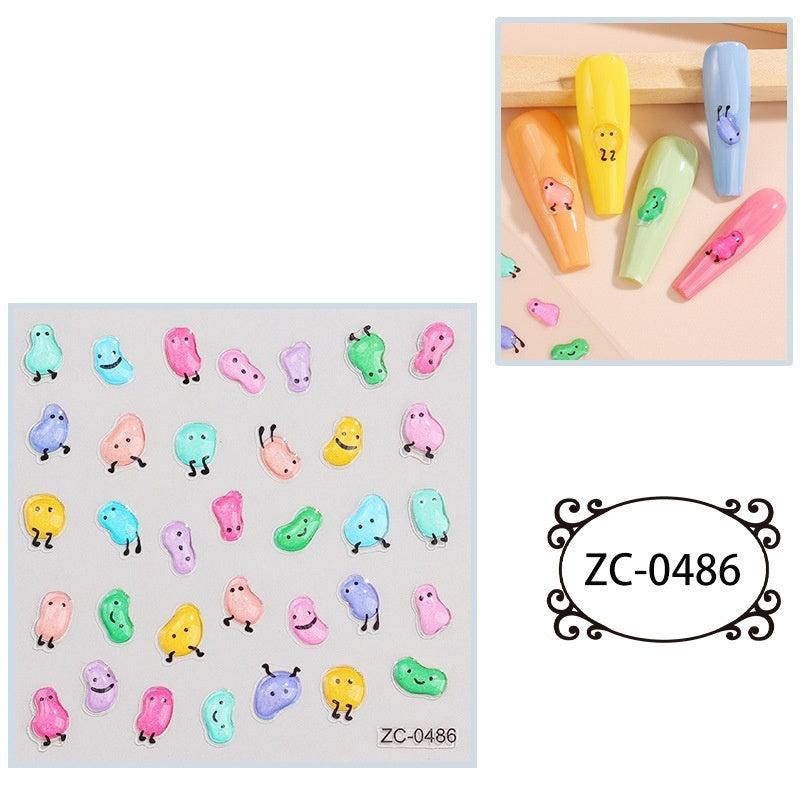 Creative Stickers Cute 3D Jelly Soft-Plastic Embossed Decals Brand: aeac