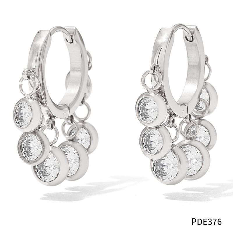 New Zircon Geometric Delicate Earrings Women Brand: aeac