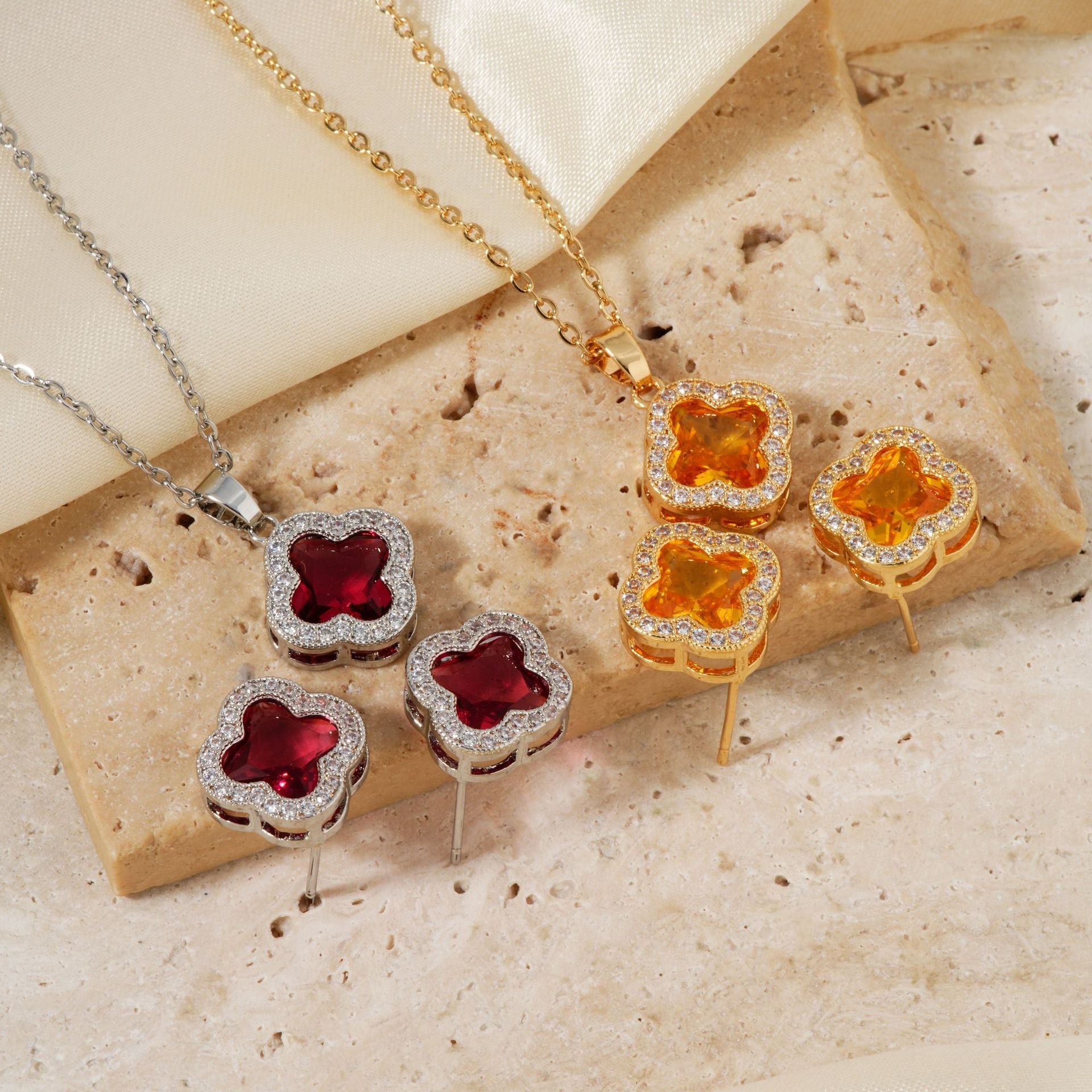 Necklace Two-piece Earrings Set Women's Jewelry Set Brand: aeac