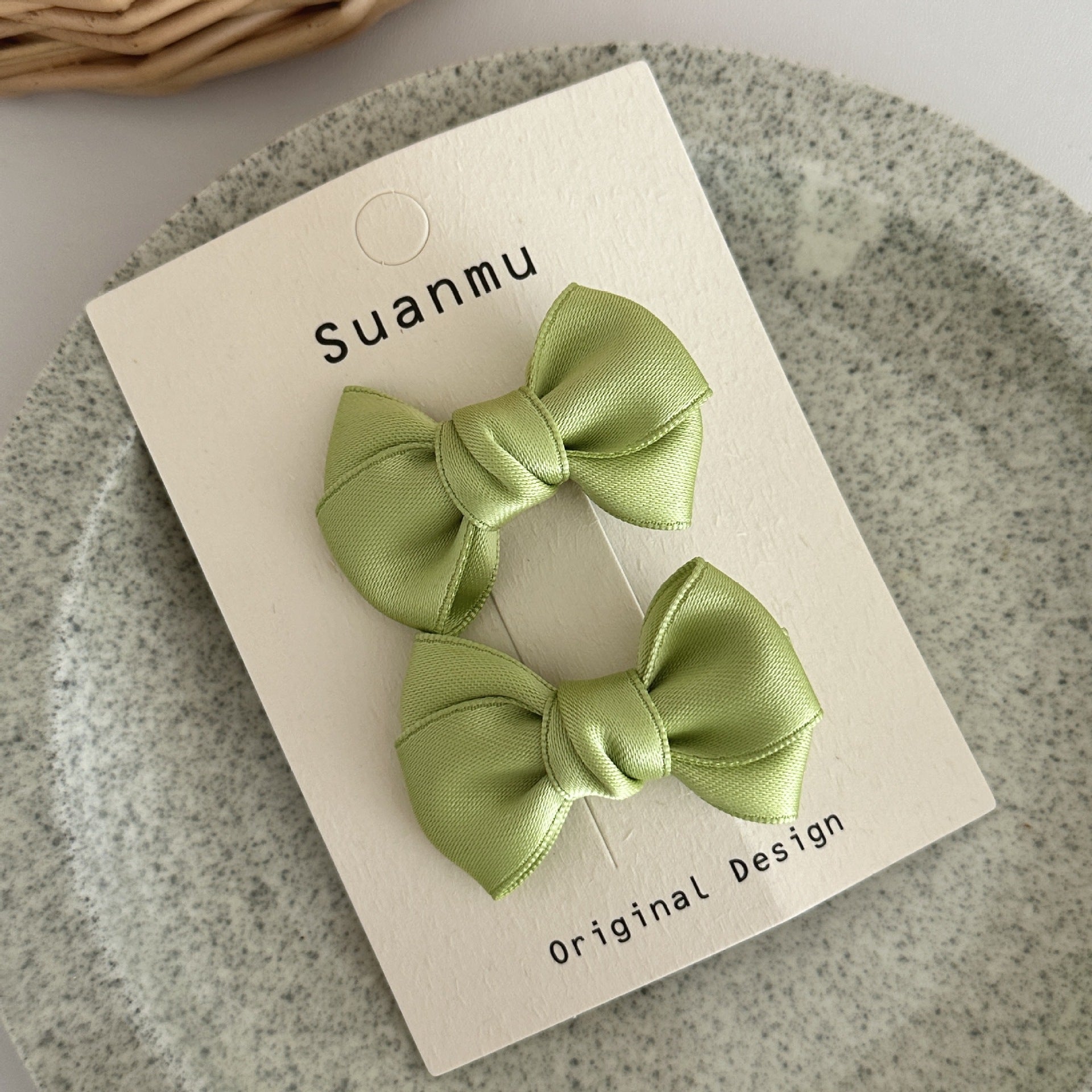 Cream Color Sweet Bowknot Children's Exquisite Side Clip Hairpin Brand: aeac